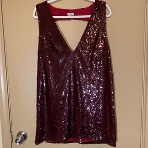 Maroon Sparkly Dress